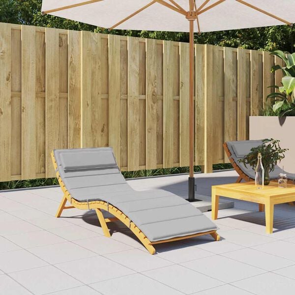 vidaXL Μαξιλάρι Ξαπλώστρας Γκρι 180x60x4 εκ. από Ύφασμα Oxford