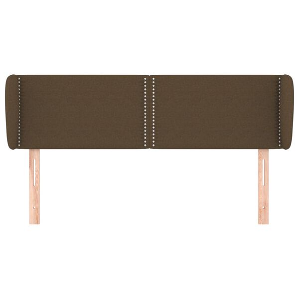 vidaXL Κεφαλάρι με Πτερύγια Σκούρο Καφέ 147 x 23 x 78/88εκ. Υφασμάτινο