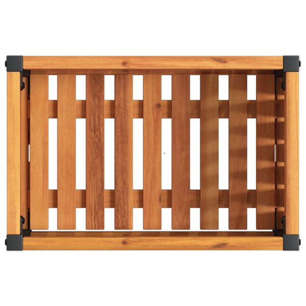 vidaXL Ζαρντινιέρα Κήπου 45 x 30 x 27,5 εκ. Μασίφ Ξύλο Ακακίας/Ατσάλι