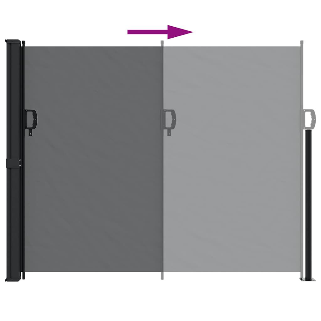 vidaXL Σκίαστρο Πλαϊνό Συρόμενο Μαύρο 160 x 600 εκ.