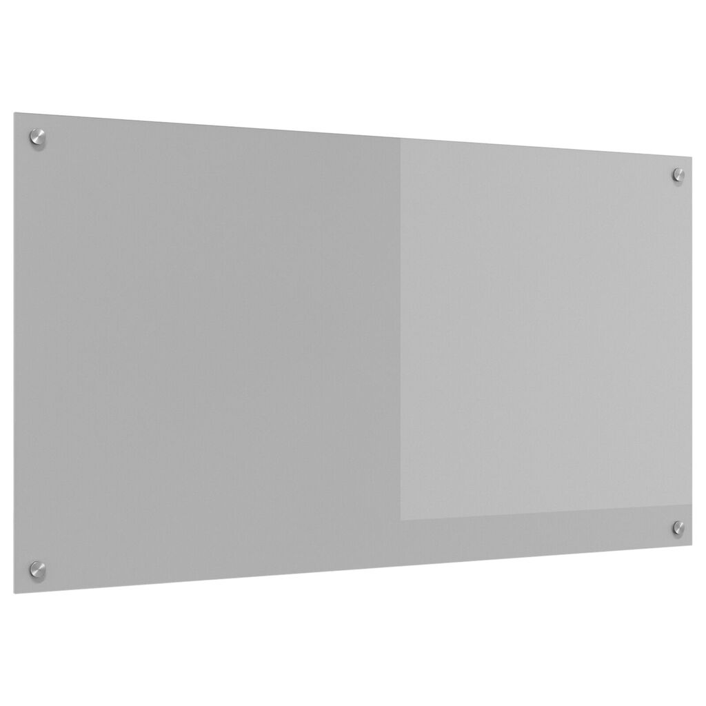 vidaXL Πλάτη Κουζίνας Ανοιχτό Γκρι 110x60x0,6 εκ από Γυαλί Ανθεκτικό