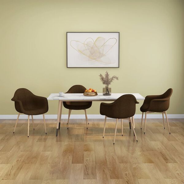 vidaXL &Kappa;&alpha;&rho;έ&kappa;&lambda;&epsilon;&sigmaf; &Tau;&rho;&alpha;&pi;&epsilon;&zeta;&alpha;&rho;ί&alpha;&sigmaf; 4 &tau;&epsilon;&mu;. &Sigma;&kappa;&omicron;ύ&rho;&omicron; &Kappa;&alpha;&phi;έ &Upsilon;&phi;&alpha;&sigma;&mu;ά&tau;&iota;&nu;&epsilon;&sigmaf;