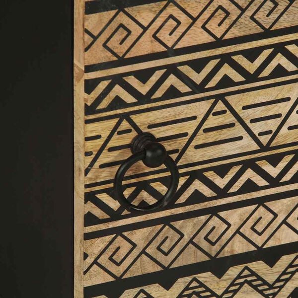 vidaXL Ντουλάπια κρεβατιού 2 τεμάχια Μαύρο 40x33,5x46 cm