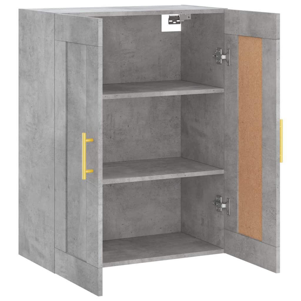 vidaXL Ντουλάπι Επιτοίχιο Γκρι Σκυροδεμ. 69,5x34x90 εκ. Επεξεργ. Ξύλο