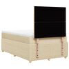 vidaXL Κρεβάτι Boxspring με Στρώμα Κρεμ 120x190 εκ. Υφασμάτινο