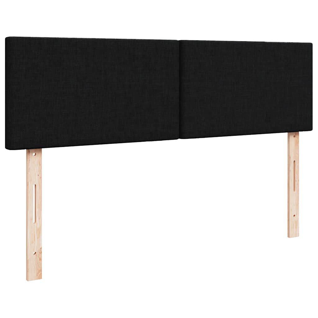 vidaXL Οθωμανικό κρεβάτι με στρώματα Μαύρο 160x200cm Ύφασμα