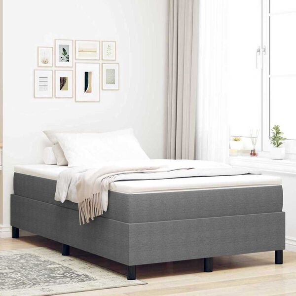 vidaXL Κρεβάτι με ελατήρια Ανοιχτό γκρι 120 x 200 cm Βελούδο