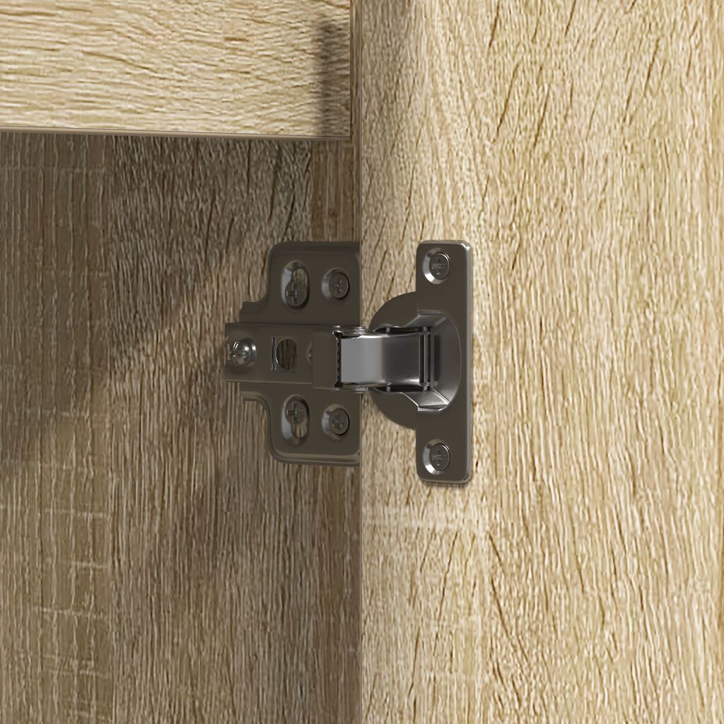 vidaXL Μπουφέ με LED Sonoma Oak 90x32x75 εκ Επεξεργασμένο ξύλο