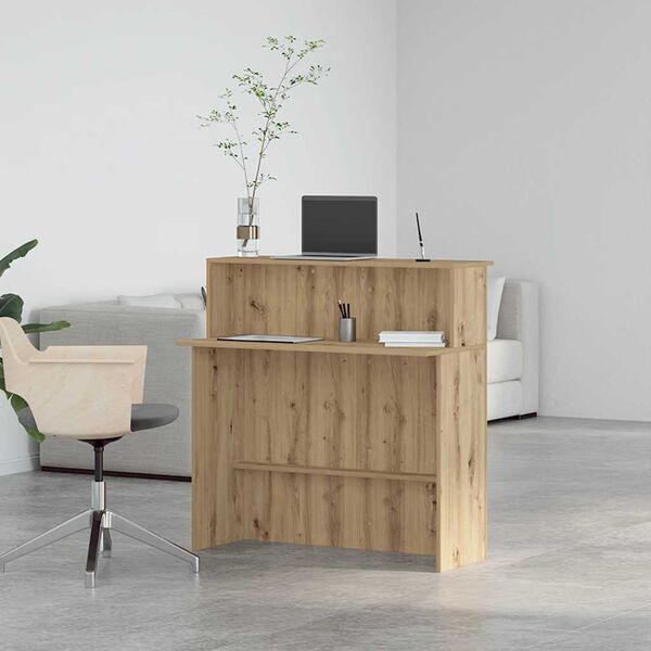 vidaXL Γραφείο υποδοχής 100x50x103,5 εκ. Επεξεργασμένο Ξύλο