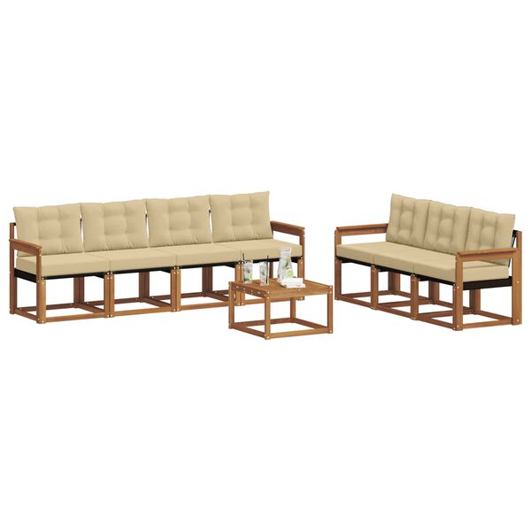 vidaXL &Sigma;&epsilon;&iota;&rho;ά &Kappa;&alpha;&nu;&alpha;&pi;έ &Epsilon;&xi;&omega;&tau;&epsilon;&rho;&iota;&kappa;&omicron;ύ &mu;&epsilon; &mu;&alpha;&xi;&iota;&lambda;ά&rho;&iota; 8 pcs &Phi;&upsilon;&sigma;&iota;&kappa;ό &kappa;&alpha;&iota; &Mu;&pi;&epsilon;&zeta;