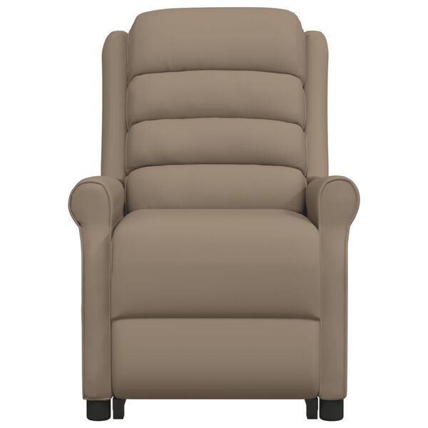 vidaXL Πολυθρόνα Μασάζ Ανακλινόμενη Καπουτσίνο Συνθ. Δέρμα