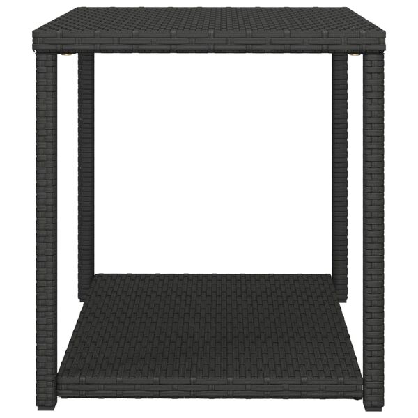 vidaXL Τραπεζάκι Βοηθητικό Μαύρο 55 x 45 x 49 εκ. από Συνθετικό Ρατάν