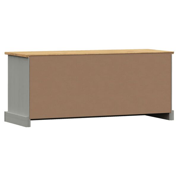 vidaXL Παπουτσοθήκη VIGO Γκρι 106 x 35 x 45 εκ. από Μασίφ Ξύλο Πεύκου