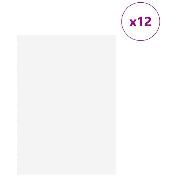 vidaXL Διακοσμητικά Πάνελ 12 pcs Λευκό 21 x 30 x 0.3 εκ