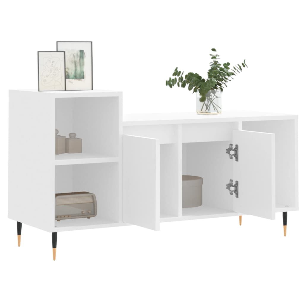 vidaXL Έπιπλο Τηλεόρασης Λευκό 100 x 35 x 55 εκ. Επεξεργασμένο Ξύλο