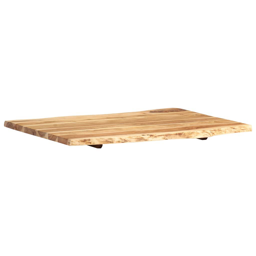 vidaXL Επιφάνεια Τραπεζιού 80 x (50-60) x 2,5 εκ. Μασίφ Ξύλο Ακακίας