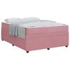 vidaXL Σκελετός Κρεβατιού με στρώμα Ροζ 140 x 200 cm ύφασμα