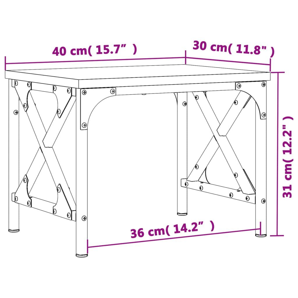 vidaXL Βάση Εκτυπωτή Γκρι Sonoma 40x30x31 εκ. από Επεξεργασμένο Ξύλο