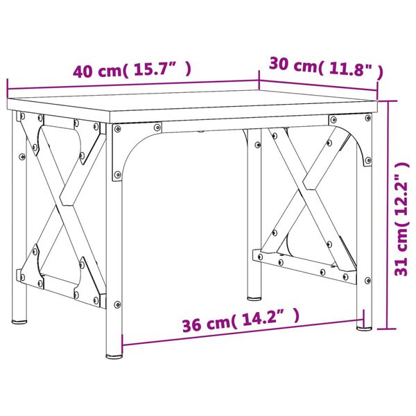 vidaXL Βάση Εκτυπωτή Γκρι Sonoma 40x30x31 εκ. από Επεξεργασμένο Ξύλο