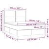 vidaXL Κρεβάτι Boxspring με Στρώμα Γκρι 140x190εκ. από Συνθετικό Δέρμα