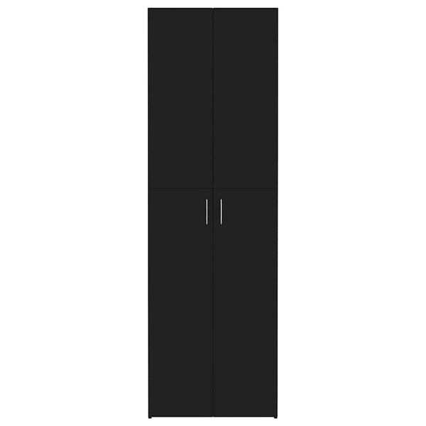 vidaXL Ντουλάπα Γραφείου Μαύρη 60 x 32 x 190 εκ. από Επεξ. Ξύλο