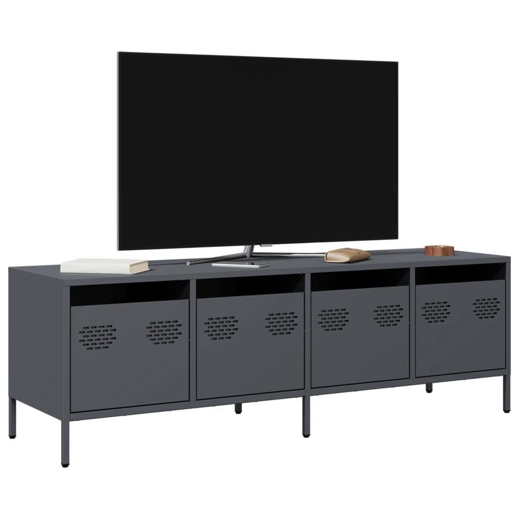 vidaXL Έπιπλο Τηλεόρασης Ανθρακί 135x39x43,5 εκ. Ατσάλι Ψυχρής Έλασης