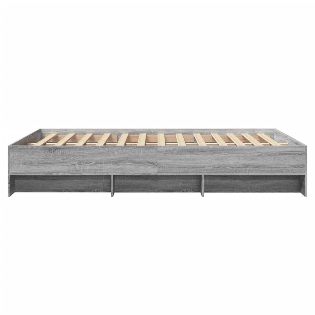 vidaXL Πλαίσιο Κρεβατιού Γκρι Sonoma 140x190 εκ. Επεξεργασμένο Ξύλο