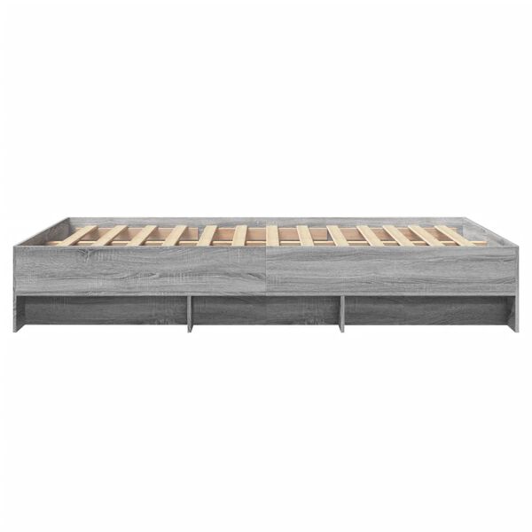 vidaXL Πλαίσιο Κρεβατιού Γκρι Sonoma 140x190 εκ. Επεξεργασμένο Ξύλο