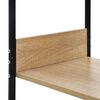 vidaXL Ραφιέρα Ίσια Μικρή Μαύρη/Δρυς 33,5x39,6x79,7 εκ. Επεξ. Ξύλο