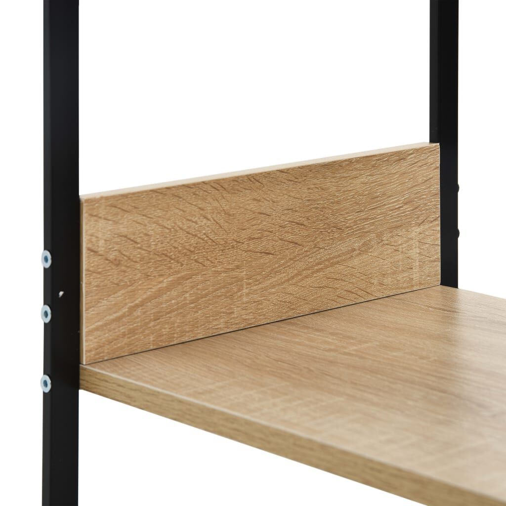 vidaXL Ραφιέρα Ίσια Μικρή Μαύρη/Δρυς 33,5x39,6x79,7 εκ. Επεξ. Ξύλο