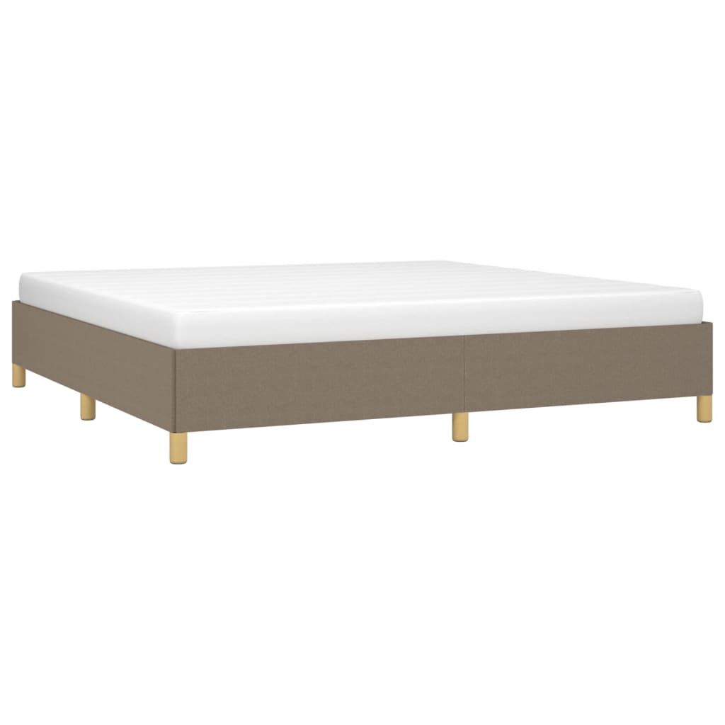 vidaXL Σκελετός Κρεβατιού Χωρίς Στρώμα Taupe 200x200 εκ.Υφασμάτινο