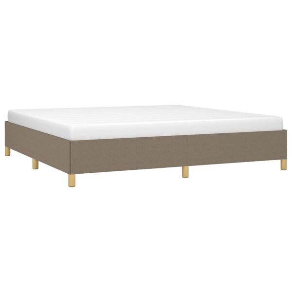 vidaXL Σκελετός Κρεβατιού Χωρίς Στρώμα Taupe 200x200 εκ.Υφασμάτινο