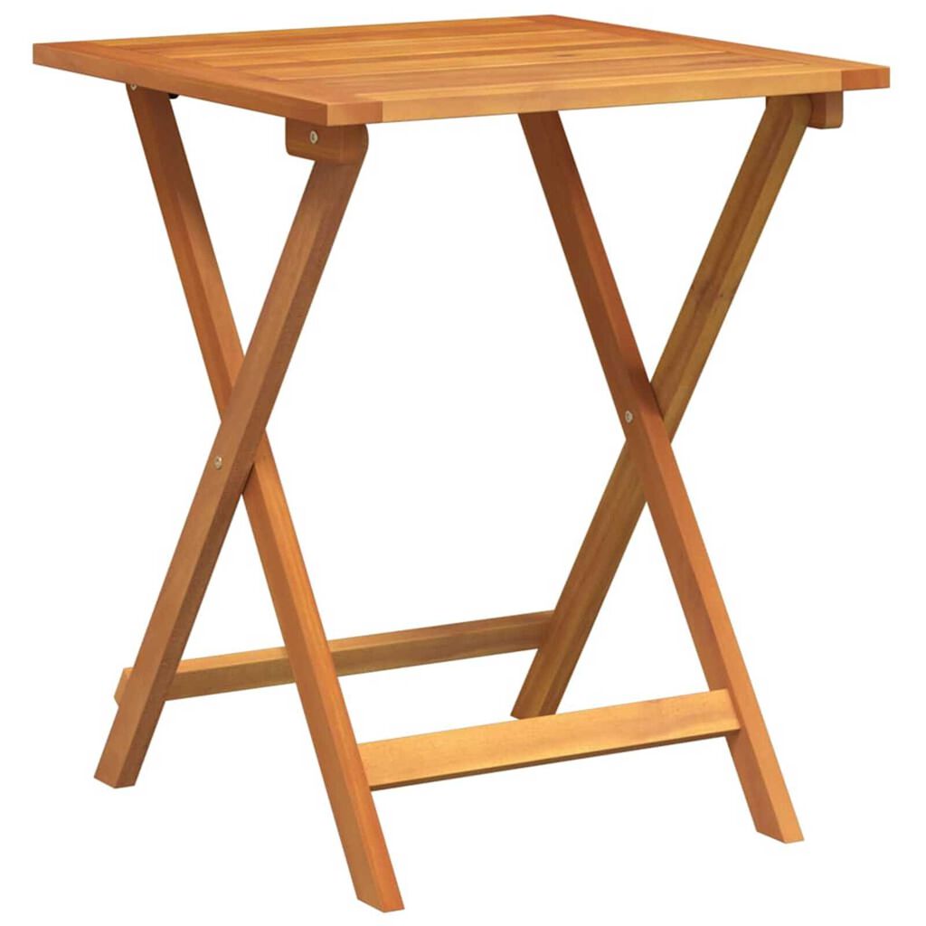 vidaXL Αναδιπλούμενο Τραπέζι Κήπου Φυσικό 60 x 60 x 72 cm