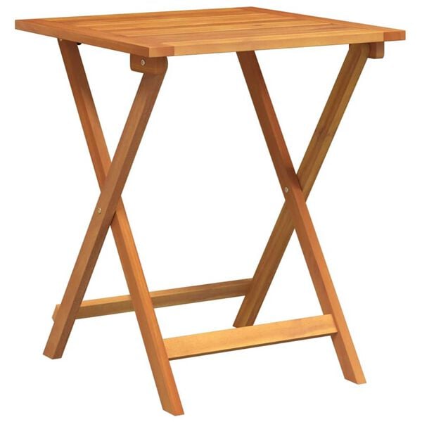 vidaXL Αναδιπλούμενο Τραπέζι Κήπου Φυσικό 60 x 60 x 72 cm