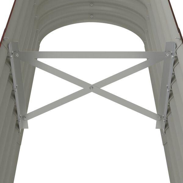 vidaXL Ζαρντινιέρα Καφέ 152x40x36 εκ. Ατσάλι με Ηλεκτρ. Βαφή Πούδρας