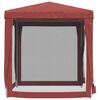vidaXL Τέντα Εκδηλώσεων με 4 Τοιχώματα με Δίχτυ Κόκκινη 2 x 2 μ. HDPE
