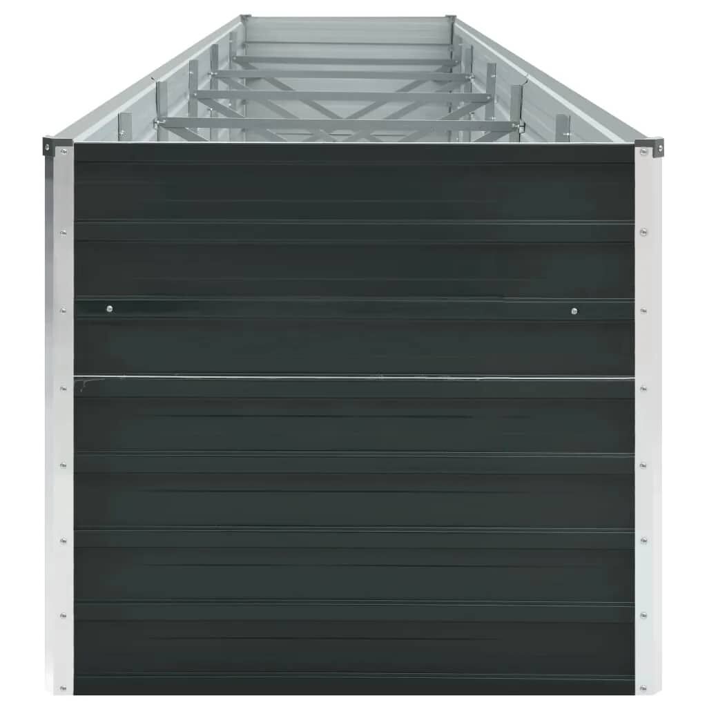 vidaXL Ζαρντινιέρα Υπερυψωμένη Ανθρακί 480x80x77 εκ. Γαλβαν. Χάλυβας