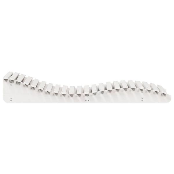 vidaXL Ξαπλώστρα Λευκό 205x80x31,5 εκ. από Μασίφ Ξύλο Πεύκου