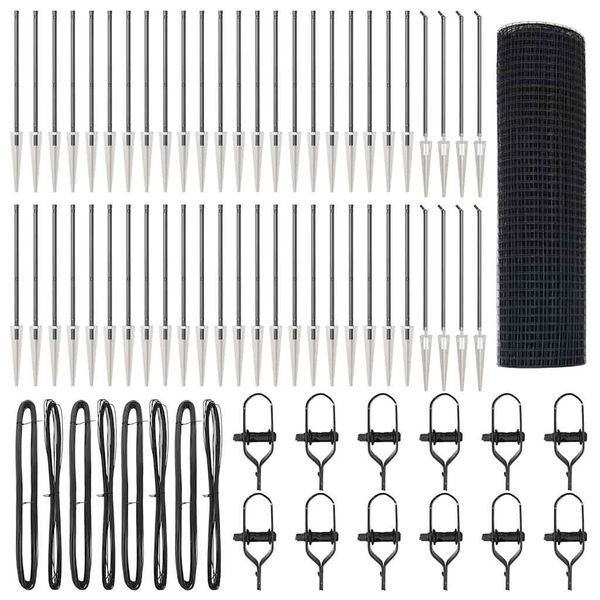 vidaXL &Sigma;&tau;ύ&lambda;&omicron;&sigmaf; &Pi;&epsilon;&rho;&iota;&phi;&rho;ά&xi;&epsilon;&omega;&nu; &Gamma;&kappa;&rho;&iota; 100 x 0,4 &mu; (12 x 12 &chi;&lambda;&sigma;&tau; &pi;&lambda;έ&gamma;&mu;&alpha;)