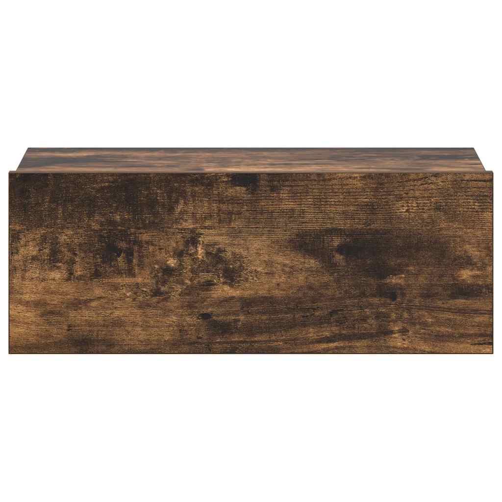 vidaXL Κομοδίνα Κρεμαστά 2 τεμ. Καπνιστή Δρυς 40x30x15εκ Επεξεργ. Ξύλο
