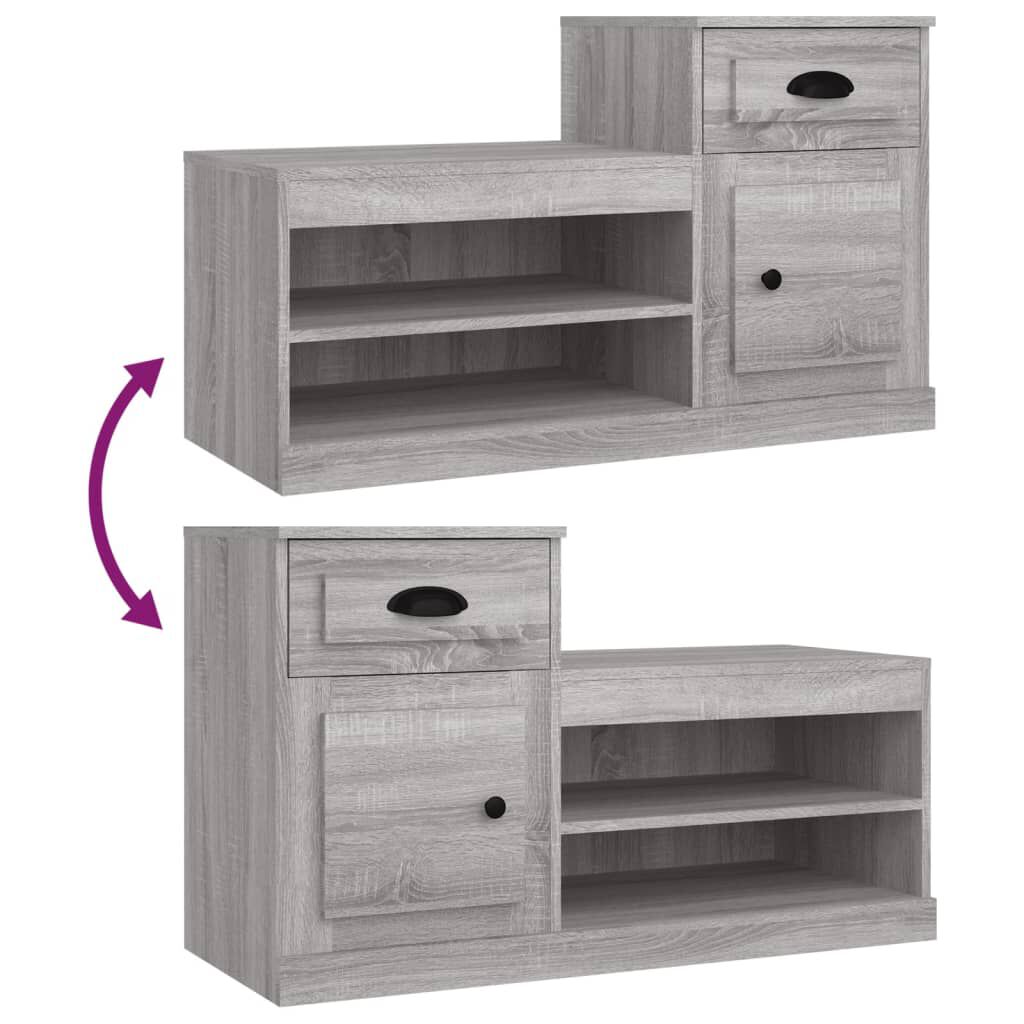 vidaXL Παπουτσοθήκη Γκρι Sonoma 100x42x60 εκ. από Επεξεργασμένο Ξύλο