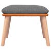 vidaXL Υποπόδιο Ανοιχτό Γκρι 45x29,5x35 εκ. Ύφασμα & Συνθετικό Δέρμα