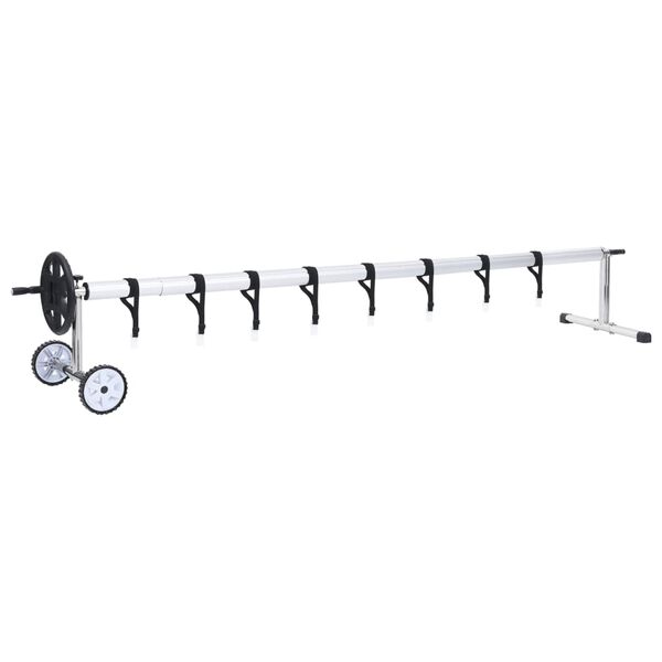 vidaXL Ρόλερ Καλύμματος Πισίνας με Βάση από Ανοξείδωτο Ατσάλι