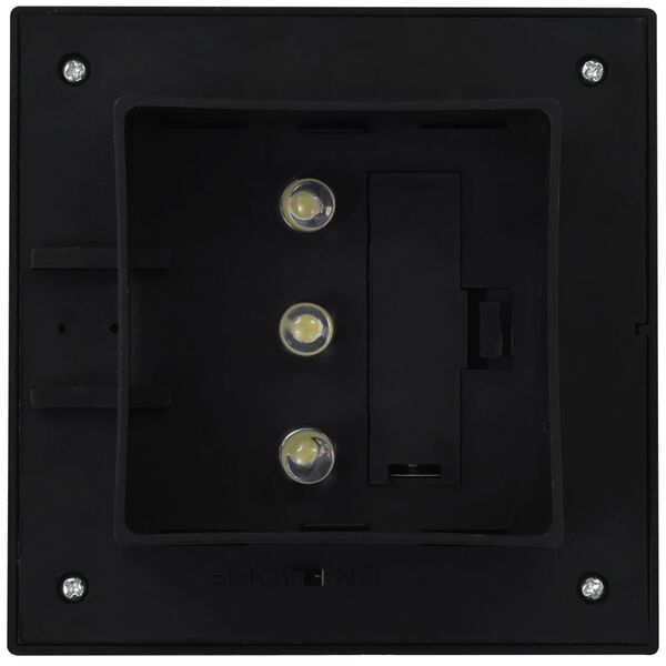 vidaXL Φωτιστικά Εξωτ. Χώρου Ηλιακά 6 τεμ. LED Τετράγωνα Μαύρα 12 εκ.