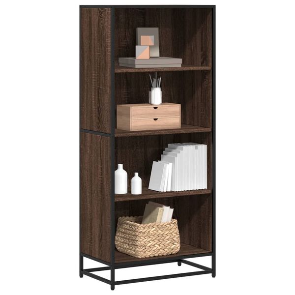 vidaXL Βιβλιοθήκη καφέ δρυς 60x35x139 cm Ξύλινη κατασκευή