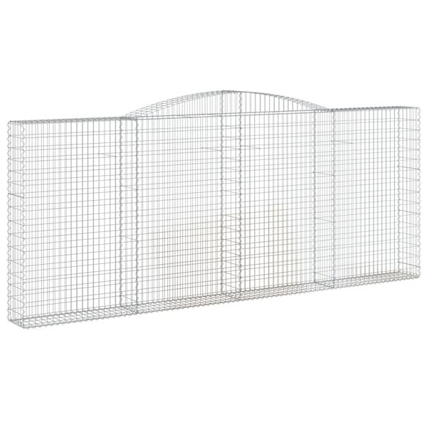 vidaXL Συρματοκιβώτια Τοξωτά 8 τεμ. 400x30x160/180 εκ. Γαλβαν. Ατσάλι