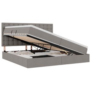 vidaXL &Kappa;&rho;&epsilon;&beta;ά&tau;&iota; &mu;&epsilon; &alpha;&pi;&omicron;&theta;&eta;&kappa;&epsilon;&upsilon;&tau;&iota;&kappa;ό &chi;ώ&rho;&omicron; &kappa;&alpha;&iota; LED &mu;&epsilon; led Taupe 200 x 200 cm