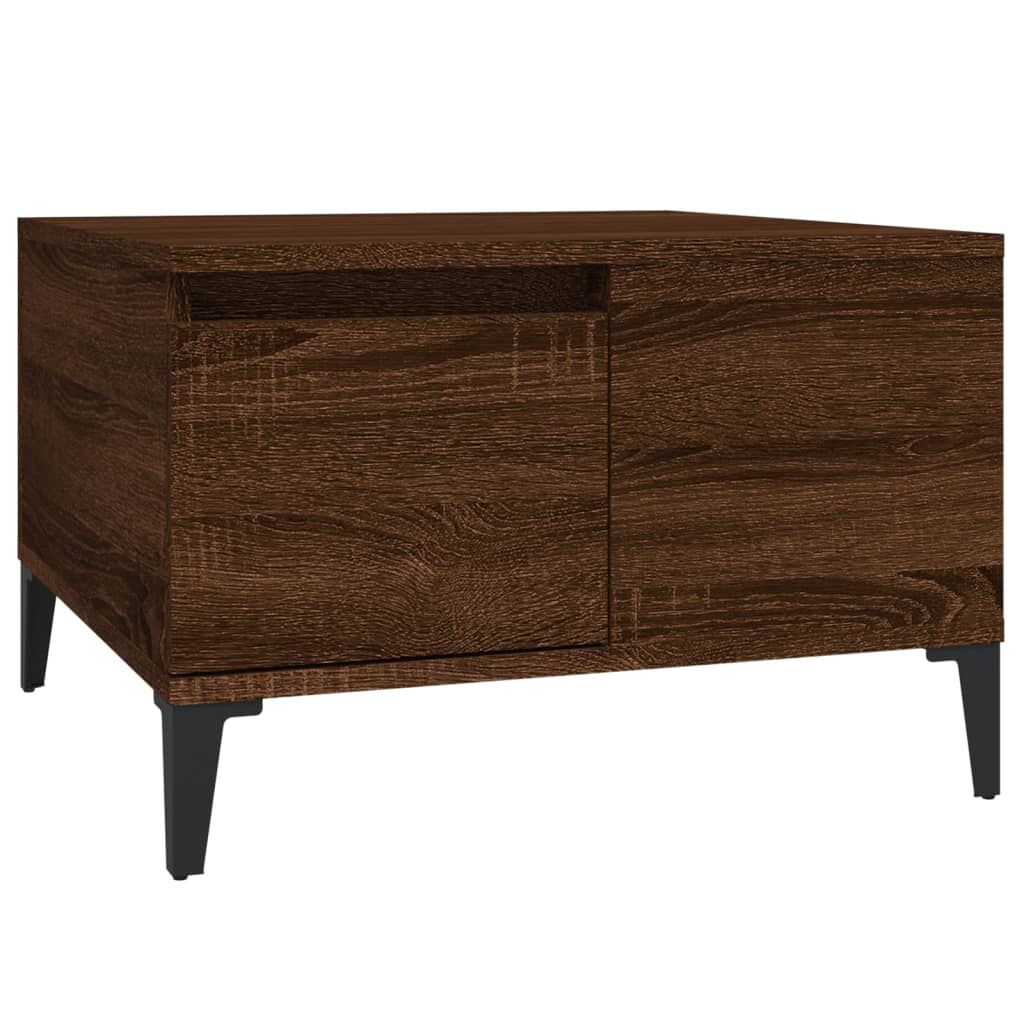 vidaXL Τραπεζάκι Σαλονιού Καφέ Δρυς 55x55x36,5 εκ. Επεξεργασμένο Ξύλο