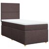 vidaXL Κρεβάτι Boxspring με Στρώμα Σκούρο Καφέ 90x190 εκ. Υφασμάτινο