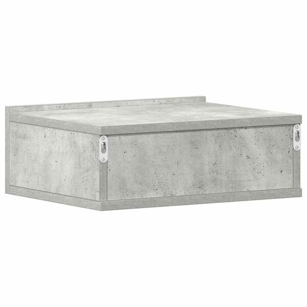 vidaXL Κομοδίνο Κρεμαστό Γκρι Σκυροδέματος 40x30x15 εκ. από Επεξ. Ξύλο